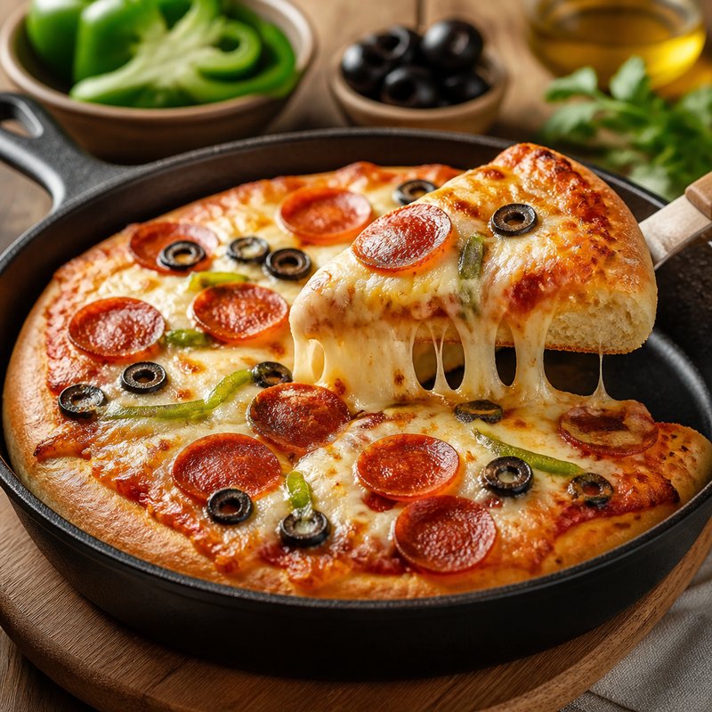 Bí mật của chiếc pizza chảo vàng giòn đế dày mà ai làm lần đầu cũng thành công