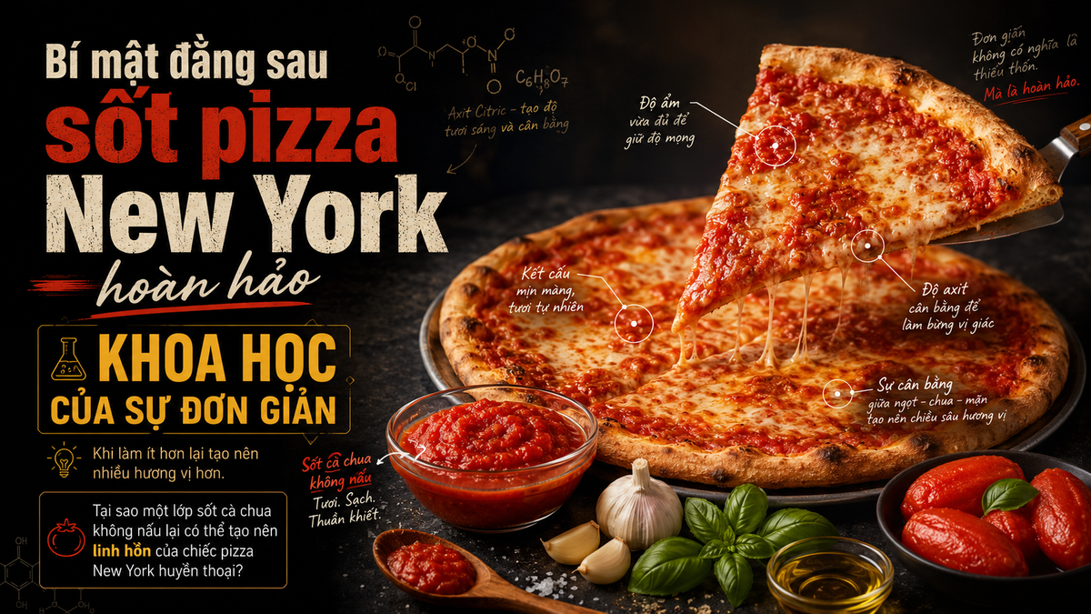 Bí mật đằng sau sốt pizza New York hoàn hảo: khoa học của sự đơn giản