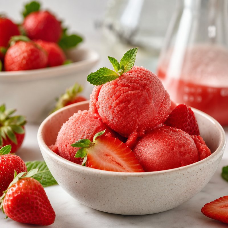 Khoa học của sorbet dâu tây: tại sao một công thức đơn giản lại ẩn chứa cả một thế giới hóa học?
