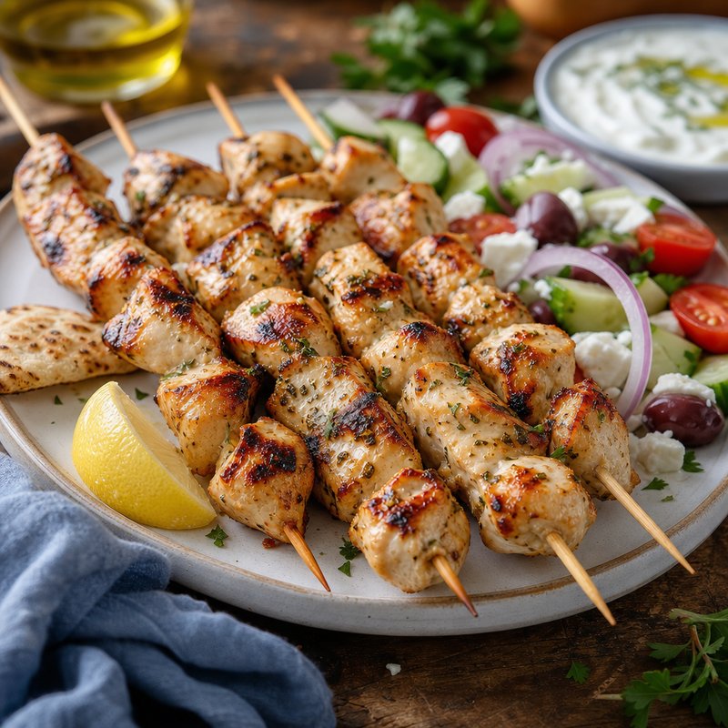 Souvlaki gà kiểu Hy Lạp và bí quyết để thịt không bao giờ bị khô khi nướng xiên