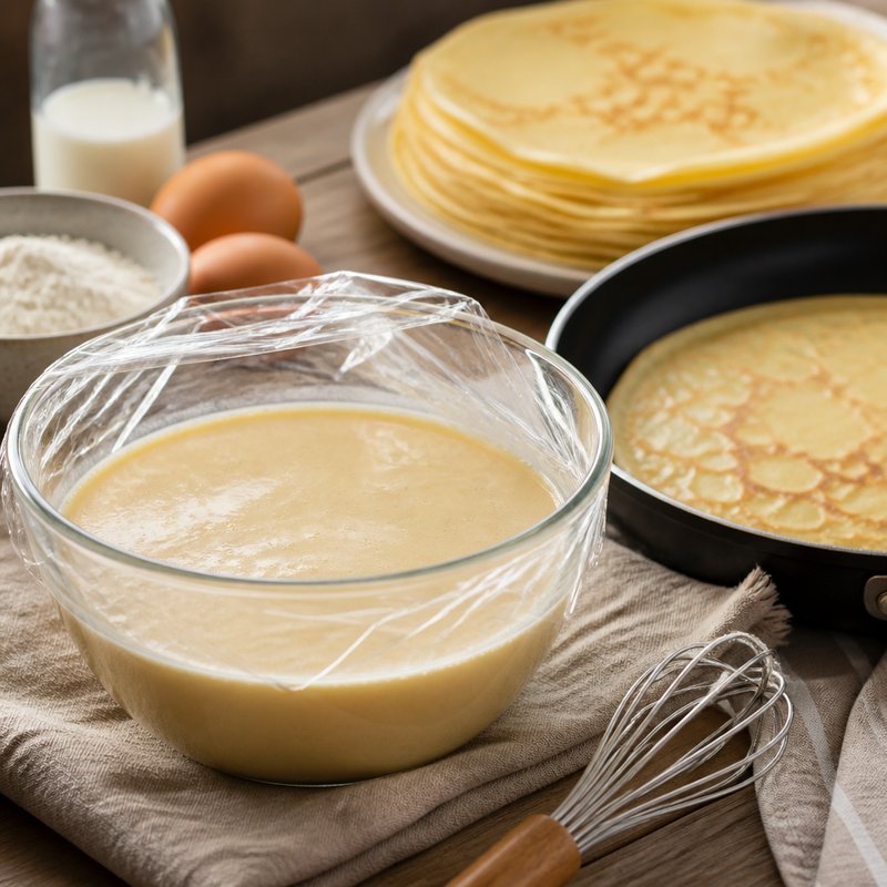 Tại sao bột bánh crepe cần được nghỉ ngơi trước khi đổ vào chảo?