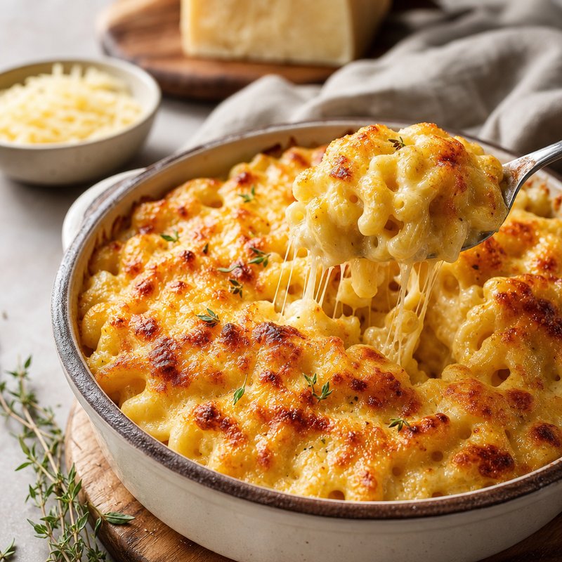 Tại sao mac and cheese nướng lò lại ngon hơn hẳn nấu trên bếp? Bí mật nằm ở lớp vỏ vàng đó!