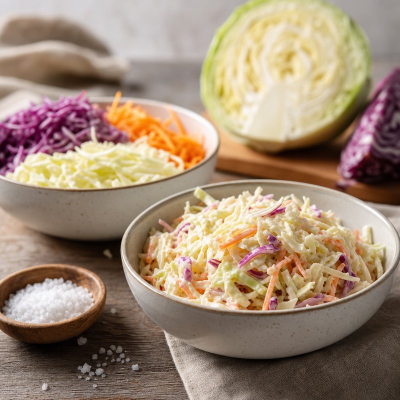 Tại sao món coleslaw nhà làm lại bị 'ướt nhẹp' và cách khắc phục chỉ bằng một nắm muối?